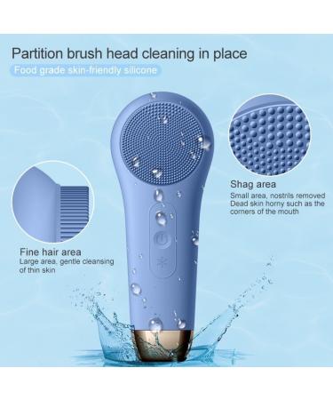 Facial Cleansing Brush Facial Cleansing Device Make-Up Remover Heat & Cold Cleansing Brush (01 Blue) 01-blau - Buy Online on GoSupps.com