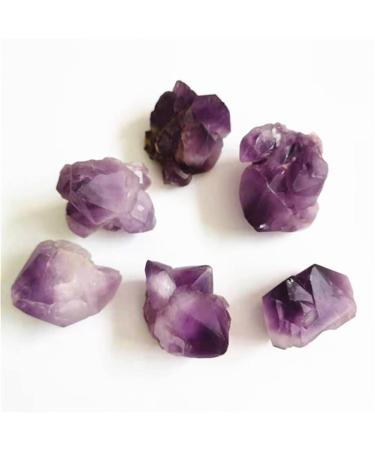 Natural Crystal Natural Amethyst Raw Quartz Small Cluster Stone Crystal Dot Specimen Home Decor ningxiao (Color : 100g)