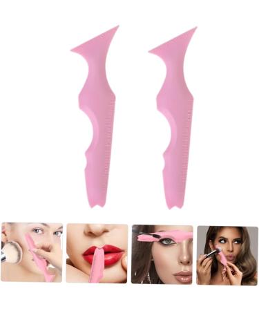 Beavorty 2pcs Silicone Beauty Ruler Tuile Molds Silicone Makeup Guide Tool Angled Eyeshadow Stencils Cream 1 count (Pack of 1) Pink-1 - Buy Online on GoSupps.com