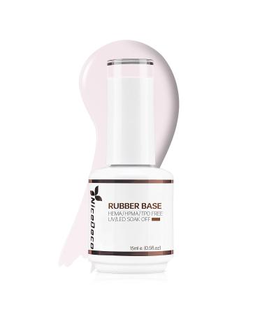 Nicedeco Rubber Base Gel Pink 15ml LED UV Rubber Gel Soak Off Nail Art Manicure 04 NR04