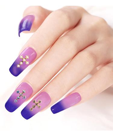 LIFOOST 30pcs Gold Cross Nail Charms for 3D Nail Art - Crystal Rhinestones Studs for Women's Acrylic Nails Designs - Buy Online on GoSupps.com