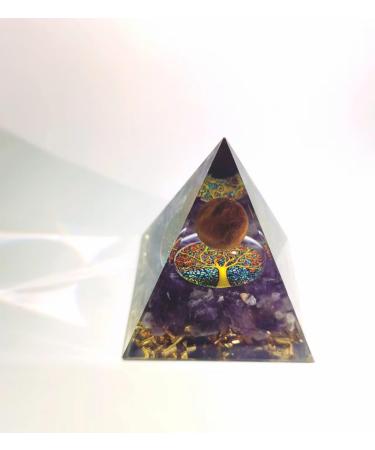 Ycyiingcheng Crystal Orgonite Pyramid - Energy Protection & Chakra Healing Crystals for Positive Energy, Reiki Supplies - Home Decor Gift - Buy Online on GoSupps.com