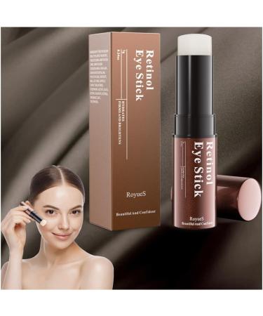 Retinol Eye Stick Eye Balm Glow Skin Care for Dark Circles and Puffiness Under Eye Cream Anti Aging for Wrinkles Brightening Eye Cream for Bags under Eye Reduces Fine Line Reduces Fine Line Brown