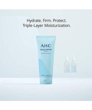 AHC Hydrating Aqualuronic Facial Cleanser Korean Skincare for Dehydrated Skin 140 ml - Buy Online on GoSupps.com