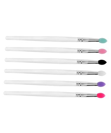 Beaupretty 6PCS Eye shadow brush eye crease brush eyeliner brush flat eyeshadow brush make- up eyeshadow brush eyeshadow cream eyeshadow Dual Sided make up liquid milk