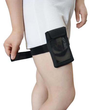 Insulin Pump Thigh Holder - Adjustable Diabetes Pump Pouch with Clear Window for Men & Women - Buy Online on GoSupps.com