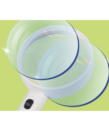 Handheld Magnifying Glass 10 Times The Elderly Reading with LED Lights White Violet Repair Stamps Calligraphy Identification Double Lens Magnifying Glass Made in China - Buy Online on GoSupps.com