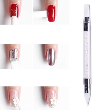 Nail Art Sculpture Pens Silicone Dual Head Manicure Carving Pen Rhinestone Beads Picker Tool Dual Head Manicure Carving Pen - Buy Online on GoSupps.com