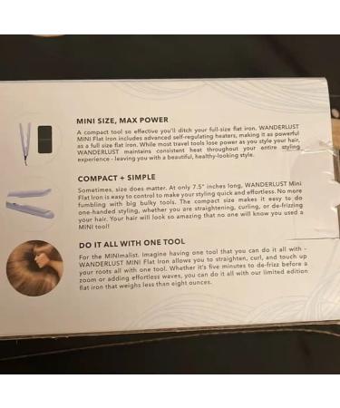 InStyler Wanderlust Mini Flat Iron 0.75" - Dual Voltage Travel Straightener for All Hair Types | Lightweight & Versatile Frizz-Free Styling - Buy Online on GoSupps.com