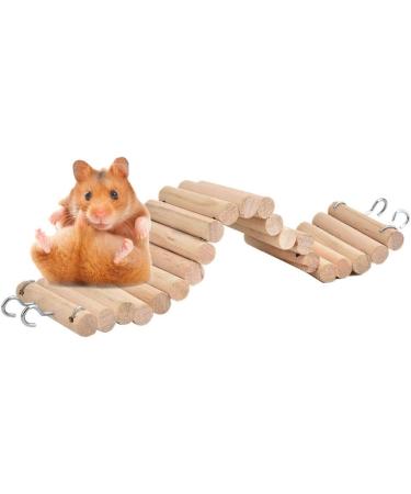 Wooden Hamster Ladder - Pet Suspension Bridge for Climbing and Swinging - Ideal for Mice, Gerbils, Chinchillas, and Parrots - Buy Online on GoSupps.com