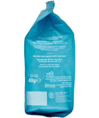  Italian Gourmet E.R. Riso Gallo Chips with Whole Grain Rice and Sea Salt snack with brown rice and sea salt 40g bag + Italian Gourmet Polpa di Pomodoro 400g box - Buy Online on GoSupps.com