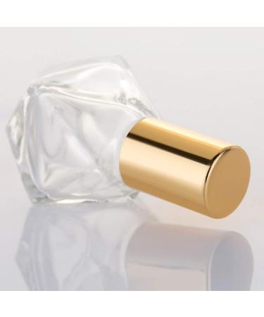 Minkissy Glass Roll-On Bottle Set - 5pcs 8ml Polygonal Roller Bottles with Stainless Steel Ball for Home & Outdoor Use - International Shipping Available - Buy Online on GoSupps.com