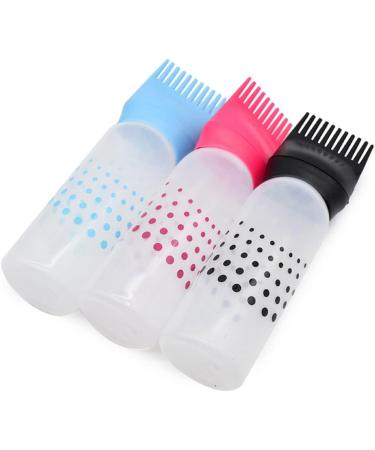 BESTYASH 3pi ces Flacon De Teinture Cheveux Rechargeable Pour Salon Coiffure Avec Peigne Bleu Rose Noir R cipient tanche Et Anti-d rapant - Buy Online on GoSupps.com