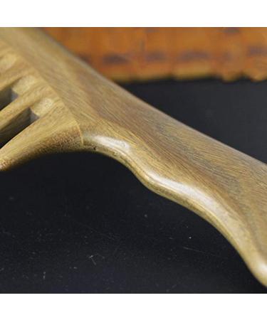 MABSSI Wide Tooth Natural Sandalwood Hair Comb- No Static Wooden Detangling Comb with Smooth Handle for Thick Curly Wavy Hair - Buy Online on GoSupps.com