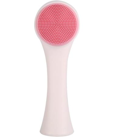 Facial Cleansing Brush Soft Double Sides Deep Cleaning Face Brush Silicone Face Exfoliator Brush Cleanser with Handle for Skincare - Pink - Buy Online on GoSupps.com