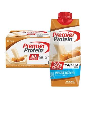 Premier Protein Premier Caramel High Protein Shake 11 Fl Oz (Pack of 15)