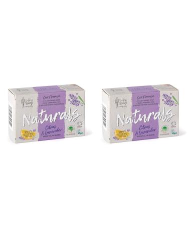 Little Soap Company Naturals Range - Bar Soap | Vegan Cruelty Free No SLS or Parabens Refreshing Cleansing Soap bars Natural Eco Friendly Body & Hand Soap 100g (Citrus & Lavender) (Pack of 2) Citrus & Lavender 100 g (Pack of 2)