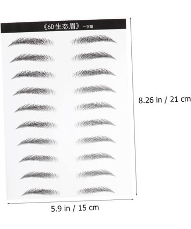 Beavorty 4 Sheets Pairs Stickers Waterproof Black Stickers Makeup Eyebrow Sticker Template Supplies Bionic 3d - Buy Online on GoSupps.com