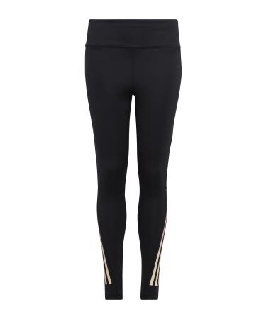adidas Girls Leggings 3-Stripes Aeroready Optime 140 Black-White