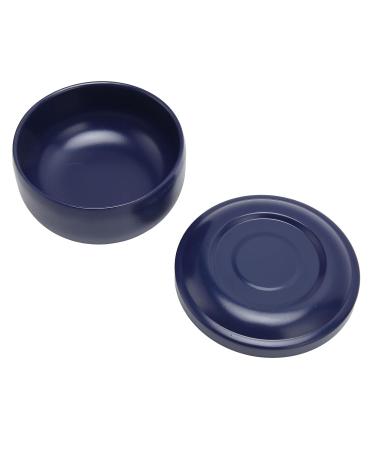 Premium Dark Blue Iron Shaving Bowl with Lid - Large Capacity Shaving Soap Mug for Effortless Lathering - Ideal for International Shipping - Buy Online on GoSupps.com