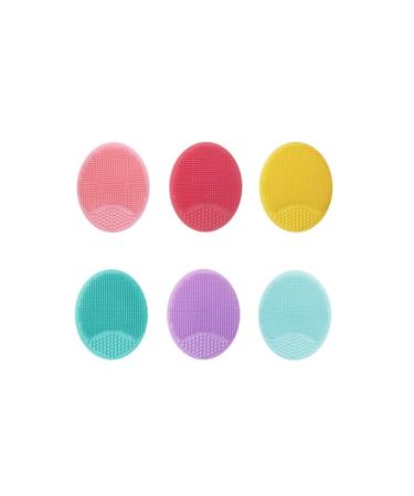 6 Pack Face Scrubber Silicone Face Scrubber Exfoliator Facial Cleansing Pads Precision Pore Cleansing Pad Acne Blackheads Removing Face Brush.Cap Face Wash Brush for Deep Cleaning Skin Care
