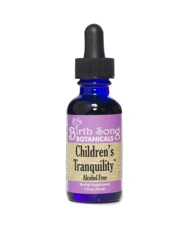 Birth Song Botanicals Children's Tranquility Tincture, Herbal Supplement with Valerian Root and Chamomile, 1oz Bottle Children's Herbal Immune Support, 1oz