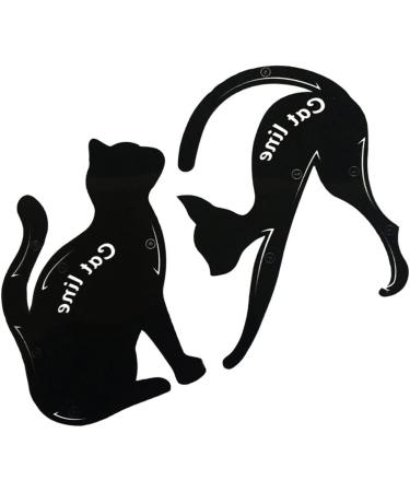 Ipetboom Stencils 2pcs Shape Smoky Eyeshadow Plate Professional Eye Guide Applicators Matte Multifunction Shadow Cat Eye Stencil 9.00X7.00X0.10CM As Shown - Buy Online on GoSupps.com