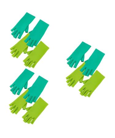 FRCOLOR 6 Pairs Mitts Quilling Tool Elastic Sewing Gloves Half Finger Glove Reusable Sewing Gloves Finger Gloves Mitten Gloves with Fingers Crochet Gloves Spandex Work Hand Sewing