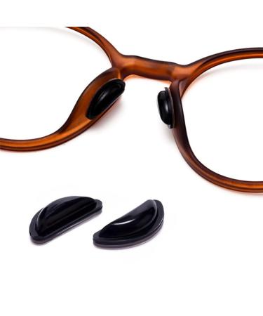 Gleavi glasses glasses pads-10 pairs of soft self-adhesive nose pads made of silicone 4 mm thin slide-resistant nose pads with a super adhesive back for glasses glasses ()