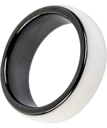 NFC White Ceramic Smart Ring for Mobile Phones - Waterproof Forum Type 2 Chip Universal Wearable Ring for Men or Women (22mm) - Buy Online on GoSupps.com