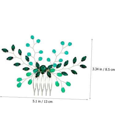 Angoily Rhinestone for Hair Rhinestone Hair Comb Green Hair Accessories Hair Gems for Women Hair Rhinestones Bride Hair Accessory Wedding Tiara Crystal Decorate Beautiful Women's - Buy Online on GoSupps.com