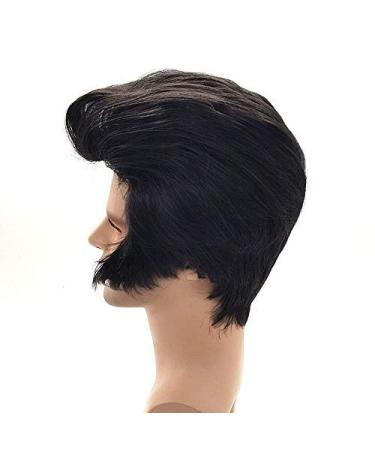 BGHJUE Men's Short Straight Black Synthetic Wig - Stylish Daily Wear for Men - Buy Online on GoSupps.com