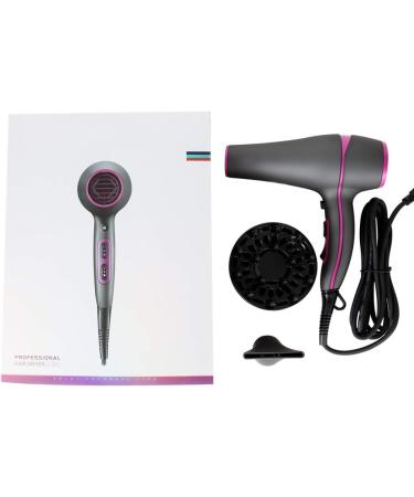 2200W Professional Hair Dryer Ionic Hairdryer Lightweight Hairdryer Quiet Blow Dryer Fast Dry Dryer with 2 Speed and 3 Heat Cold Shot Button AC Motor Diffuser & Concentrator for Travel Salon Home Use - Buy Online on GoSupps.com