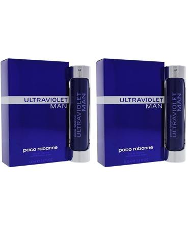 Paco Rabanne Ultraviolet For Men. Eau De Toilette Spray 3.4 Ounces (Pack of 2) Vanilla 3.4 Fl Oz (Pack of 2)