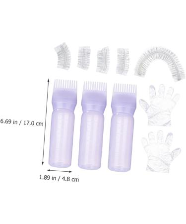 POPETPOP 1 Set Bleach Kit Hair Coloring Kit Bleach Hair Kit Hair Oil Bottle Hair Dye Kit Hair Oil Applicator Hair Dye Gloves Root Comb Applicator Bottle Earmuffs Purple Plastic Portable - Buy Online on GoSupps.com