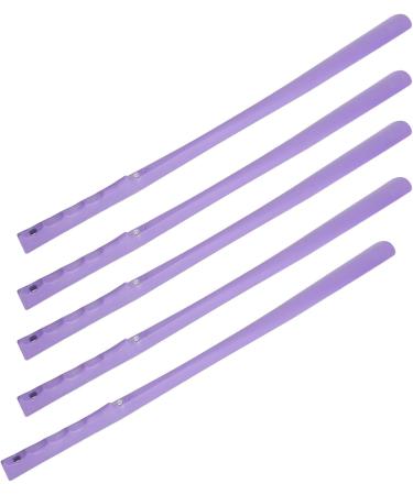 Comfortable Long Handle Shoe Puller Tool | 5-Part Non-Slip Shoe Aid for Seniors | Extra Long Purple Handle - Buy Online on GoSupps.com