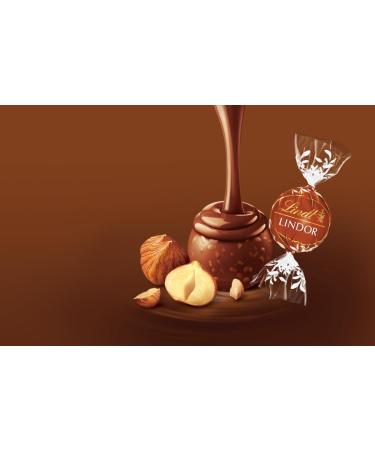 Lindt LINDOR Hazelnut Milk Chocolate Truffles Gift Box 156-Gram Box Chocolate Gift Box Perfect for Gifting - Buy Online on GoSupps.com
