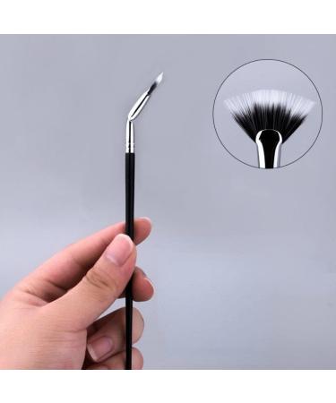 Buy Professional Black Eyelash Brush - Duet Fibre Bent Lash Fan Brush for Perfect Makeup | International Shipping Available - Buy Online on GoSupps.com