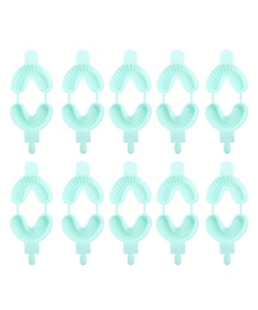 SUPVOX 20 pieces of toothing fluoride shell Fluoride bowl disposable-toothing fluoride shell tooth shell fluorated foam for children children students green 16*5.5cm
