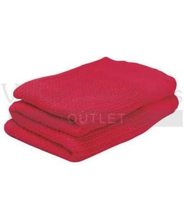 Steroplast Red Cotton Cellular First Aid Blanket