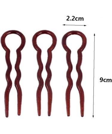 3Pcs U-Shaped Hairpin - Women s Plastic French Bobby Pins | Quick Styling Tools & Accessories - Buy Online on GoSupps.com