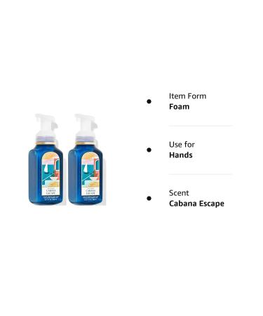 Bath & Body Works Cabana Escape Gentle Foaming Hand Soap 2-Pack - 8.75 oz | 17.5 oz - Buy Online on GoSupps.com