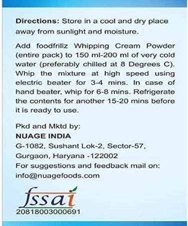 Whipping Cream Powder Chocolate & Vanilla Flavour Combo 200 GM x 2 - Buy Online on GoSupps.com