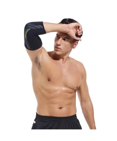 Elbow Brace Support for Tendonitis & Joint Pain Relief | Ideal for Weightlifting Tennis Volleyball Rugby & Basketball | Breathable Durable & Comfortable - Large Size - Buy Online on GoSupps.com