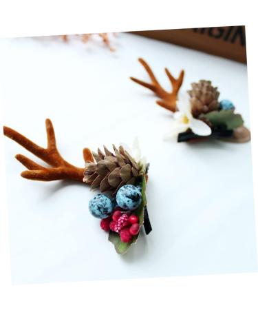 minkissy 1 Pair Antler Hairpin Hair Clips for Babies Toddler Hair Clips Reindeer Hairpin Fawn Horn Hair Clips Kids Barrettes for Hair Baby Hair Clips Antler Headwear Child Antlers Cosplay - Buy Online on GoSupps.com