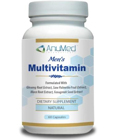 Men s Multivitamin Supplement Daily Energy Immune & Heart Support with Zinc Magnesium B12 CoQ10 Turmeric Ginseng & More 60 Vegetable Capsules AnuMed - Buy Online on GoSupps.com