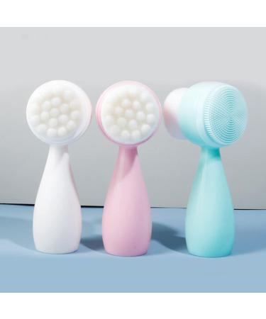 Manual Face Brush Cleanser Dual Purpose Beauty Facial Cleanser Gentle Removal Blackhead Chubby Plum Blossom Face Brush for Facial Scrub Exfoliating Massaging C - Buy Online on GoSupps.com