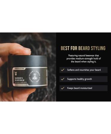 Warrior's Beard Balm - Viking Storm | Non-Greasy 100% Natural Formula - 50g Silver Collection - Buy Online on GoSupps.com