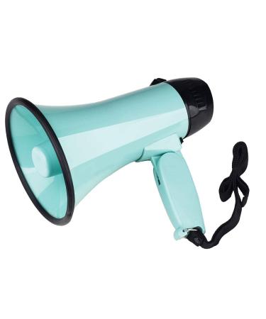 MyMealivos Portable Megaphone Bullhorn 20 Watt Power Megaphone Speaker Voice and Siren/Alarm Modes with Volume Control and Strap (Teal) A Teal