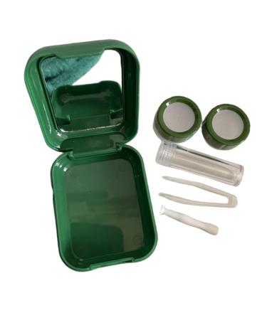 Gatuida Small Plastic Container 1 Set Contact Lens Case Mirror Film Invisible Organizer Travel Plastic Lens Holder